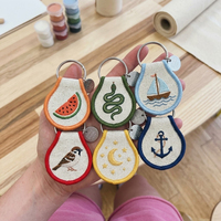 Porte-clés personnalisé en tissu brodé pour l'équipage de vol, étiquette de bagage en tissu avec logo personnalisé, style jet tag aviation