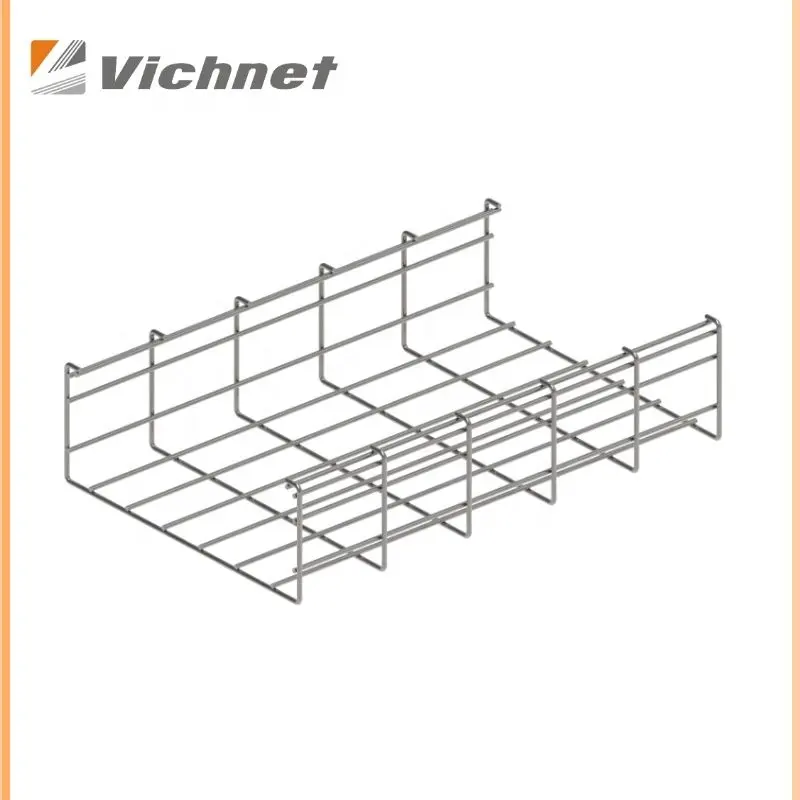 Vichnet 케이블 관리 시스템 고품질 아연 도금 철망 울타리 케이블 트레이 아연 코팅 금속 케이블 바구니 트레이