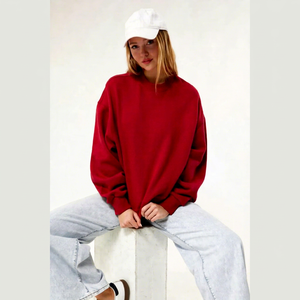 <b>Women's</b> Oversized Crew Neck Sweatshirt Long Sleeve Solid Casual Pullover Top - Product Image 1