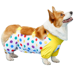 <b>Dog</b> Four Legged Full Coverage Belly Band Dustproof Pet Outdoor Bodysuit Corgi <b>Clothes</b> Yellow Purple Dark Blue Four Seasons - Product Image 5