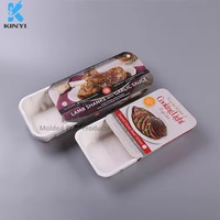 Boîte d'emballage alimentaire pour nouilles en pulpe de papier de canne à sucre écologique et biodégradable sur mesure