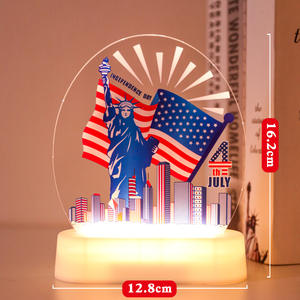 Jour <span class=keywords><strong>de</strong></span> l'Indépendance Décoration Lumières LED Veilleuse Acrylique <span class=keywords><strong>4</strong></span> juillet USA Produit Memorial Day - Product Image 4