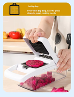 Keukenaccessoires 26-delige handmatige mandoline van roestvrij staal, fruit- en groentesnijder, aardappelschiller, uienhakker, groentesnijder