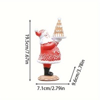 Nouvelle statue de couple de Père Noël de Noël en plein air transfrontalière de Chine, cadeau, artisanat en résine synthétique