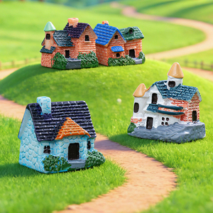 Miniaturas de Resina de Casas de Campo, Figuras de Cabañas para Decoración de Paisajes Rurales, Adornos de Cabañas Pequeñas, Accesorios para Manualidades - Product Image 3