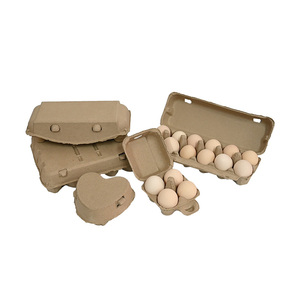 Carton à œufs en papier standard américain à <span class=keywords><strong>12</strong></span> alvéoles, durable, avec 6/10/18/20 trous, emballage pour œufs en pâte recyclée pour ferme biologique - Product Image 2