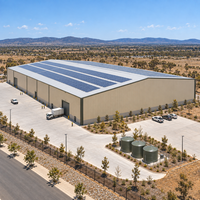 Entrepôt préfabriqué en structure métallique prêt pour l'énergie solaire, stockage industriel, logistique, distribution, bâtiment métallique