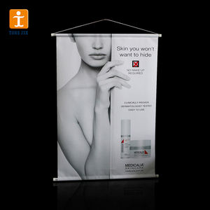 Pósteres Publicitarios Enrollables Personalizados <span class=keywords><strong>de</strong></span> Gran Tamaño con Elementos Cuadráticos, Pancartas Colgantes con Varilla <span class=keywords><strong>de</strong></span> Aleación - Product Image 4