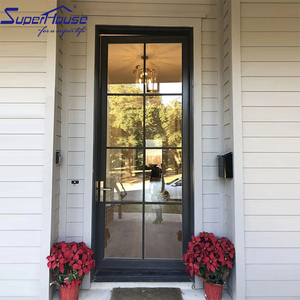 <span class=keywords><strong>Entrée</strong></span> avant type français personnalisé en aluminium en bois clair verre trempé <span class=keywords><strong>grille</strong></span> <span class=keywords><strong>d</strong></span>'arc avec plaque <span class=keywords><strong>de</strong></span> coup <span class=keywords><strong>de</strong></span> pied <span class=keywords><strong>porte</strong></span> battante - Product Image 6