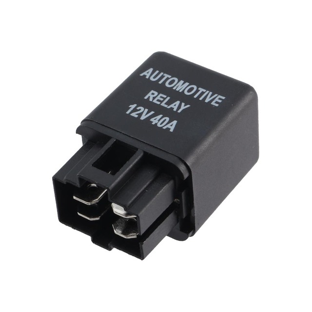 12V 40A Auto Car Relay 4 Pin Smooth Cover Type Normally Open Contact Electronic Control Accessory for Automobiles