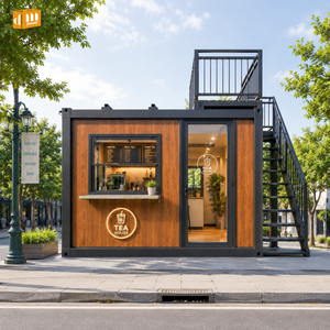 Portable Cafe Bar Shop Container Casas prefabricadas desmontables Flatpack 40Ft Prefabricado Home Modular Store Restaurante - Product Image 1