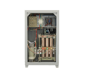 เครื่องควบคุมแรงดันไฟฟ้ากระแสสลับอุตสาหกรรมแบบชดเชยแรงดัน รุ่น SBW-200kVA สามเฟส ขดลวดทองแดง  แรงดันขาเข้า 304~456V แรงดันขาออก 380V ความคลาดเคลื่อน 3% กำลังไฟ 200kVA - Product Image 3