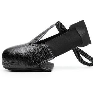 <span class=keywords><strong>Chaussures</strong></span> de sécurité anti-fracassantes en cuir noir à lacets bon marché pour les visiteurs avec bout en acier - Product Image 3