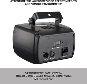 Eagou Diary Disco Lights Sound-Activated <span class=keywords><strong>Party</strong></span> con telecomando DMX 512 Derby Light RGBW Stage Light - Product Image 4