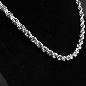 Cadena de Oro Delgada de Acero Inoxidable Chapada en Oro de 14k y 18k, Diseño de Cuerda Trenzada, Venta al Por Mayor - Product Image 6