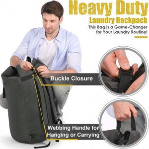 Free Sample Heavy Duty Extra Large Portable Backpack <b>Laundry</b> <b>Bag</b> - Product Image 5