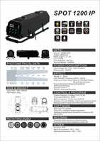 Projecteur LED professionnel 1200W IP54 étanche blanc avec gobo, DMX512, CRI 90 élevé, pour mariages, DJ, concerts, événements, théâtre
