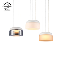 Suspension LED de Style Nordique pour la Décoration d'Intérieur d'Hôtel et de Maison, Lampe en Verre, Lustre Moderne