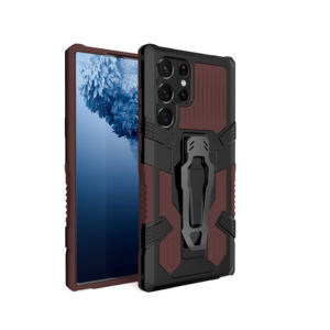 Venta al por mayor <span class=keywords><strong>2</strong></span> en 1 TPU PC armadura a prueba de golpes funda de teléfono móvil para Samsung S25 Plus S24 Ultra S23 S22 Kickstand cubierta con Clip de cinturón - Product Image 3