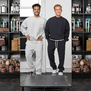 Ensemble sweat à capuche et pantalon de survêtement en molleton 100 % coton pour homme, coupe oversize décontractée, hiver, couleur unie, grammage lourd - Product Image 3