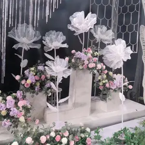 Wedding Road Leads Flower Handmade Silk Window Decoration Wedding Stage Props Yarn Flower Wedding Decoration Flower