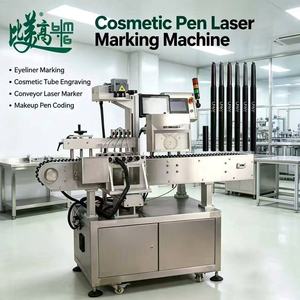 Machine de marquage laser haute précision pour la production cosmétique, pour crayons à sourcils, avec code de traçabilité GS1 et gravure UV permanente - Product Image 1