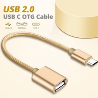 Adaptateur USB-C USB 3.0/2.0 Type C 5A Charge rapide Conducteur en cuivre pur Gaine en nylon Gaine en PVC pour câble OTG mobile Adaptateur USB