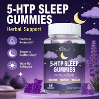 Gummies naturelles aux herbes Source Factory 5-HTP pour le sommeil, riches en glycine, L-théanine et 5-HTP.