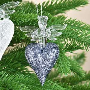 Vente directe d'usine, décoration de Noël en verre soufflé à la main, design magnifique, ange suspendu, ornements de Noël en gros - Product Image 3