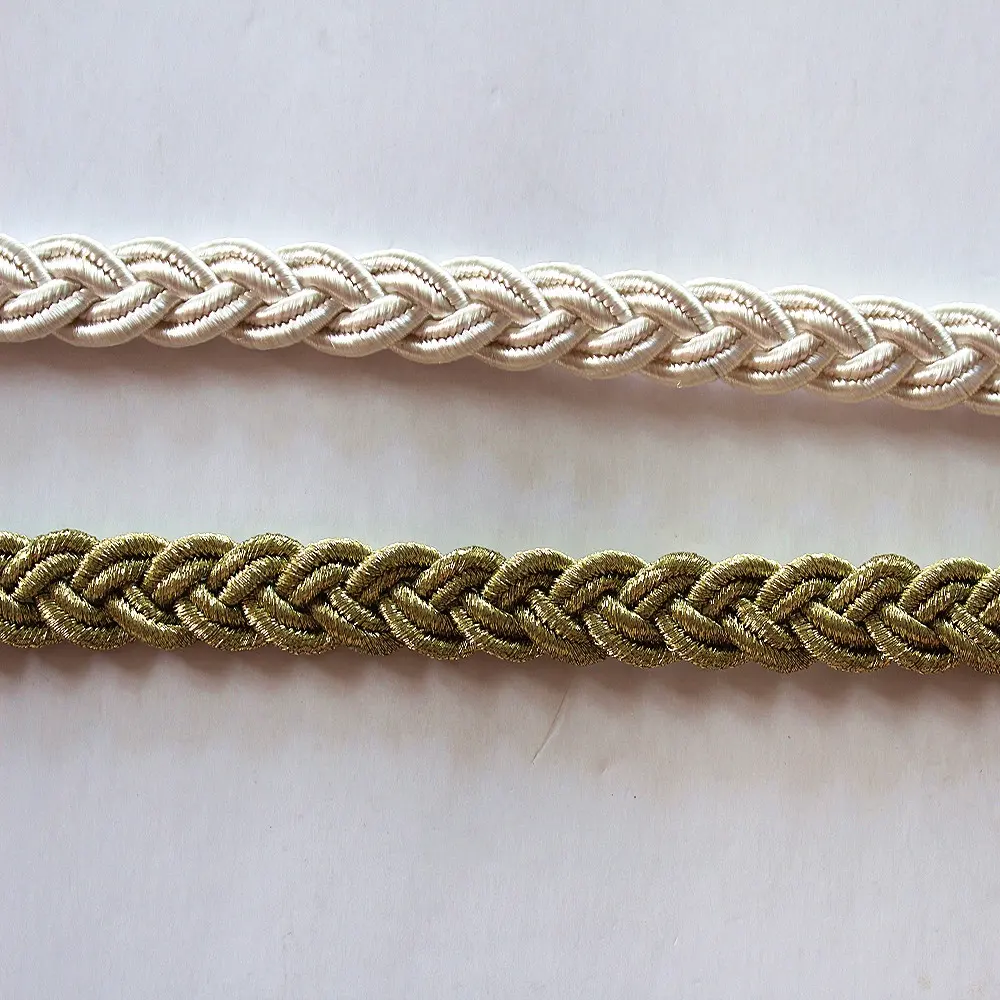 Metallic Platter Braid Cross Twist Cord