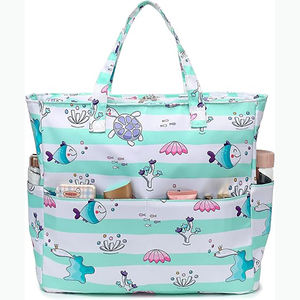 Échantillon gratuit, design original, vente chaude, impression personnalisée, style plage, grands sacs de shopping pour femmes, sacs de shopping en toile avec logo - Product Image 4