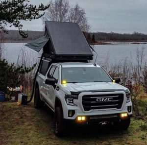 เต็นท์หลังคารถกระบะอลูมิเนียมน้ำหนักเบาแบบกำหนดเอง 4x4 พร้อมหลังคาผ้า Oxford สำหรับการผจญภัยกลางแจ้ง - Product Image 2