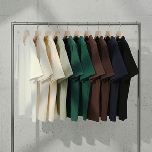 เสื้อยืดคอกลมแขนสั้นทรงปกติสำหรับผู้ชาย ผ้าฝ้าย 100% สีพื้น ระบายอากาศได้ดี สวมใส่สบาย ผ้าเจอร์ซีย์ถัก ย้อมสีเรียบ - Product Image 3