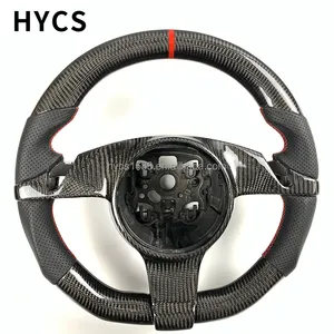Car Accessories Carbon Fiber Steering Wheel Covered Leather For Porsche Cayenne 92A 9YA 9PA, Panamera 970 971 macan95B