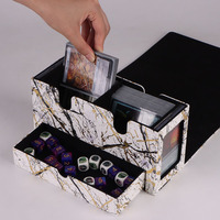 Boîte de rangement en cuir PU durable pour cartes Commander, idéale pour l'affichage en vitrine, compatible Magic OEM YUGION, pour plus de 200 cartes à double protège-cartes