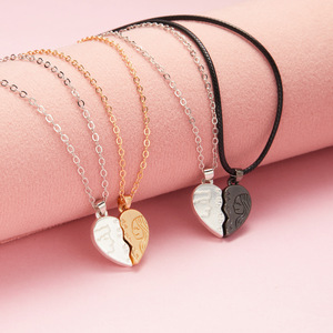 Colliers en forme de cœur <span class=keywords><strong>pour</strong></span> la saint-valentin, bijoux <span class=keywords><strong>pour</strong></span> meilleurs amis, accessoire créatif <span class=keywords><strong>pour</strong></span> Couples, avec des ailes sculptées - Product Image 5