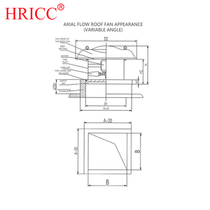 380V DWT dakventilator is geschikt voor industriële installaties, roestvrijstalen axiale dakventilator - Product Image 2