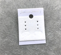 Nouvelles cartes de présentation pour boucles d'oreilles en velours gris, accessoires d'emballage de bijoux, cartes en papier biodégradable pour bagues
