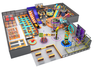 Aoleao, complexe d'amusement intérieur à grande échelle, trampolines, toboggans, zones de jeux souples, autres attractions - <span class=keywords><strong>parc</strong></span> d'aventure haute capacité - Product Image 1