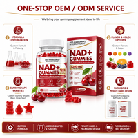 NAD+ 1200MG Resvératrol Extrait de Poivre Noir 60 Gummies Sans Gluten OEM Personnalisé Marque Privée Supplément Avis de l'Usine