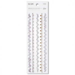 Adesivo decorativo per unghie ILAN con strass scintillanti da 32 cm - Product Image 1