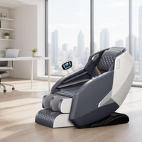 Sillón de Masaje Reclinable Económico para el Cuerpo Completo con Vibración, Calor, Shiatsu y Relajación, Sillón de Masaje Basculante de Cuero PU