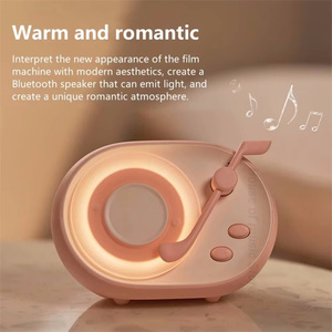 Altavoz de luz Led giratorio portátil, lámpara de ambiente de escritorio, Subwoofer inalámbrico, Vintage disco de vinilo, altavoces envolventes de alta gama - Product Image 1