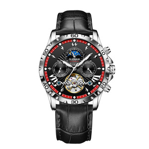 Elegante reloj de pulsera para hombre con esqueleto, reloj mecánico, resistente al agua, luminoso, reloj informal de negocios. - Product Image 6