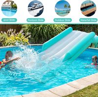 Toboggan aquatique gonflable en PVC pour bateaux, maison et école, accessoire de fête estivale pour piscine extérieure ou lac, avec pompe à air pour adultes