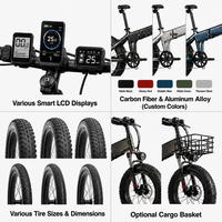 Vélo électrique 750W, batterie 12.5AH, vélo de montagne électrique tout-terrain, pneus tout-terrain de 20 pouces, vélo électrique pour hommes adultes