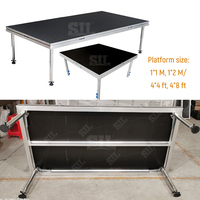 4x8 installation rapide extérieur intérieur amovible système de scène d'événement mobile Portable réglable Concert plate-forme de scène modulaire avec Led