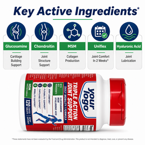 OEM favorise le confort et la flexibilité des articulations, soutient la santé du cartilage, favorise la mobilité, comprimés à croquer triple action MSM Glucosamine pour les articulations - Product Image 2