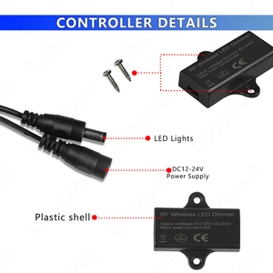 Bộ Điều Khiển DC12-24V 6A Điều Chỉnh Độ Sáng LED Mini Với Điều Khiển Từ Xa Không Dây RF 433Mhz 3 Phím Cho Đèn LED COB Dải Đèn Một Màu - Product Image 3