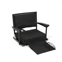 Chaise de patio personnalisée avec bandoulière et porte-gobelet, le support de base n'est pas facile à incliner les sièges de stade pliants pour les gradins